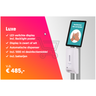 Desinfectie Luxe Zuil | Type: LUXE | Desinfectie paal | Automatische dispenser